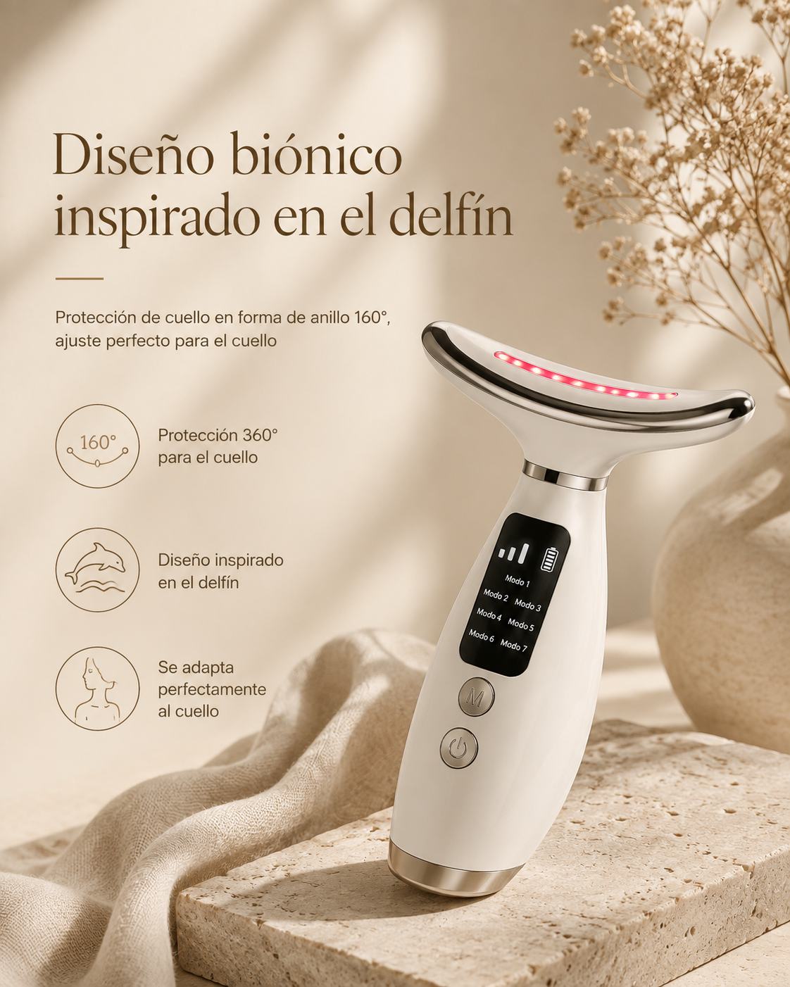 Masajeador Cervical y Facial LED