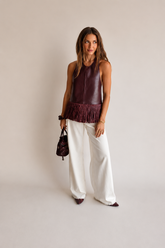 Carolina | Top elegante con flecos