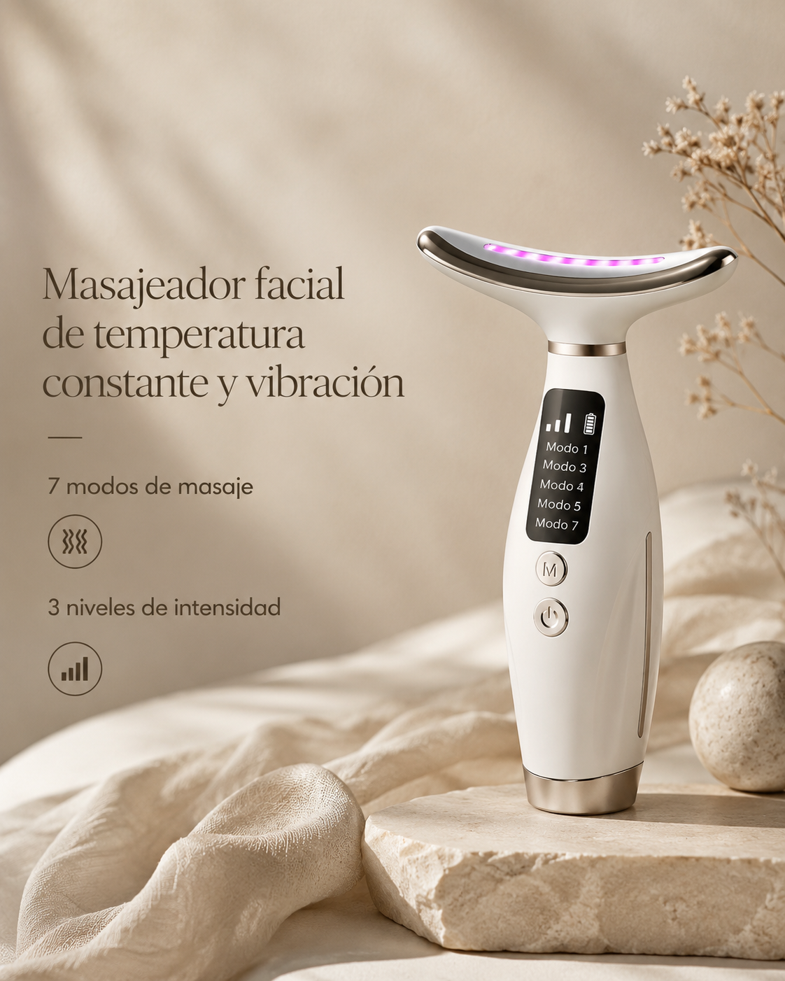 Masajeador Cervical y Facial LED