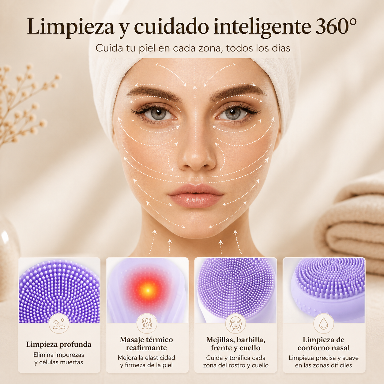 Cepillo exfoliante facial