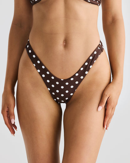 Positano Bottom Chocolate Polka