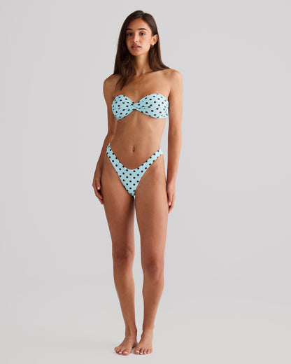 Positano Top Blue Polka