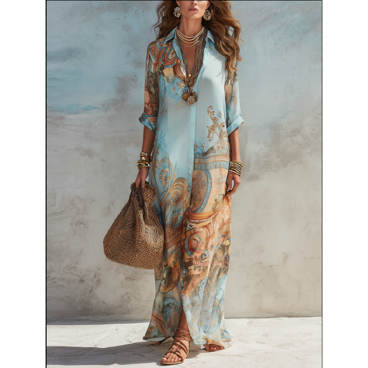 Lorna | Vestido Mediterráneo Exclusivo